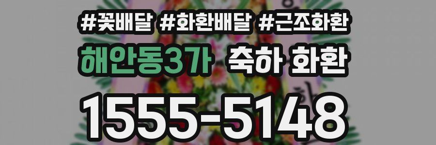 해안동3가 축하 화환