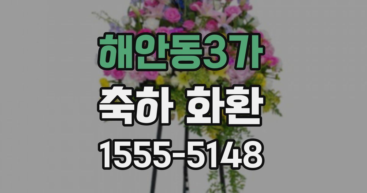해안동3가 축하 화환