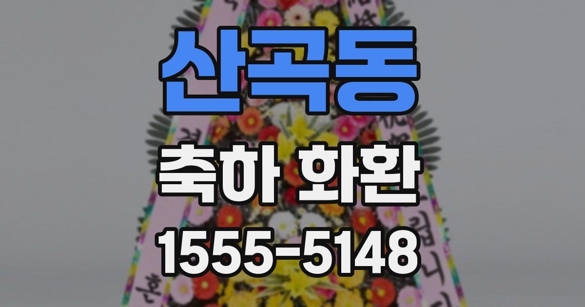 산곡동 축하 화환