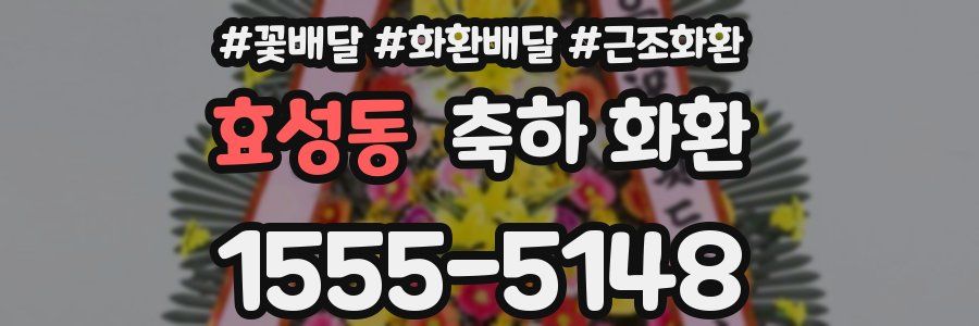 효성동 축하 화환
