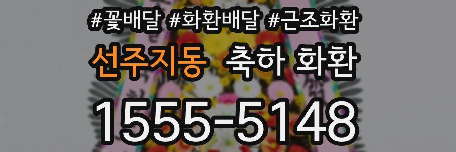 선주지동 축하 화환