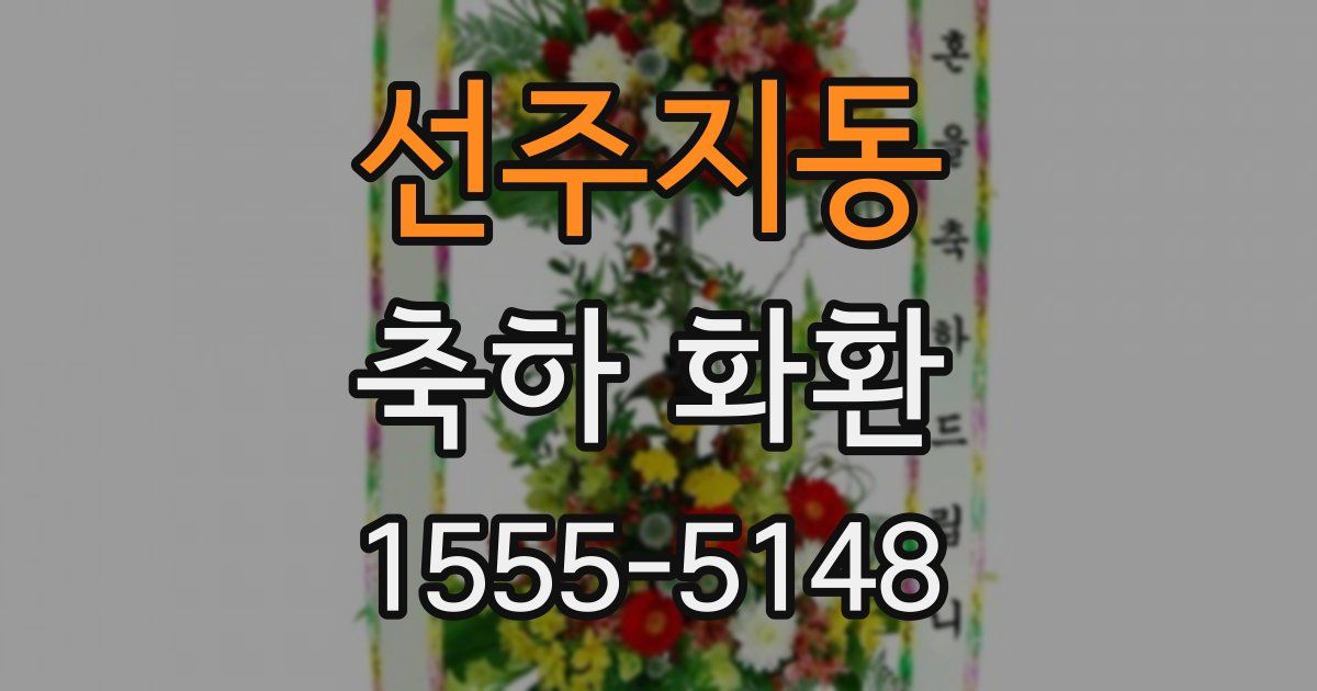 선주지동 축하 화환