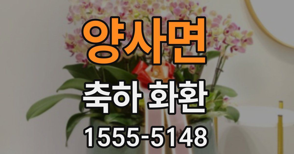 양사면 축하 화환
