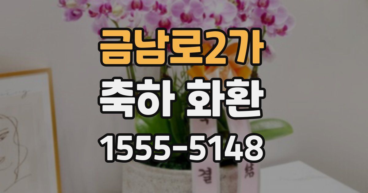 금남로2가 축하 화환