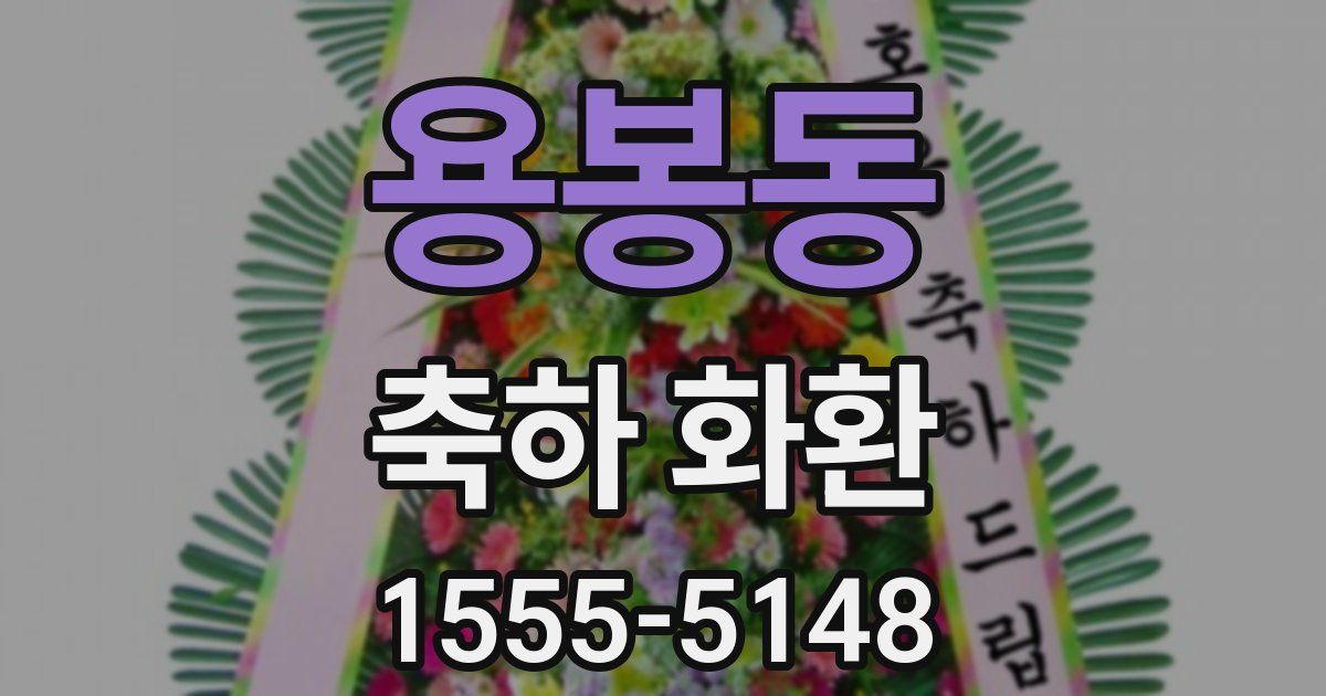 용봉동 축하 화환