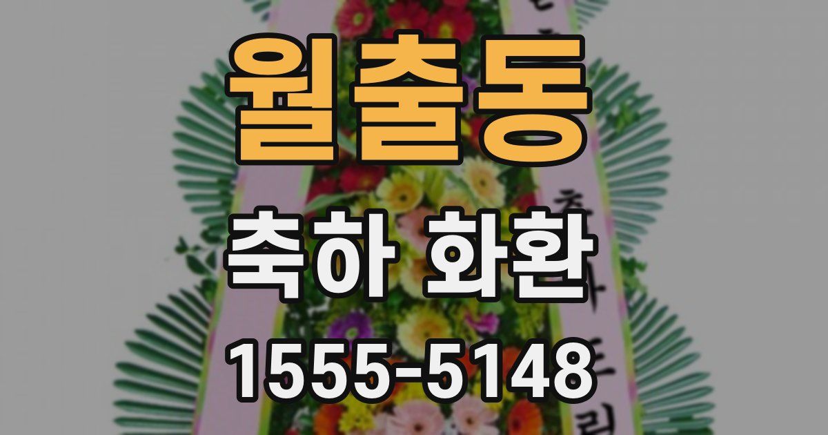 월출동 축하 화환