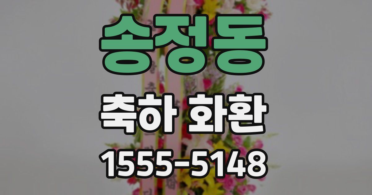 송정동 축하 화환