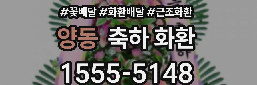 양동 축하 화환