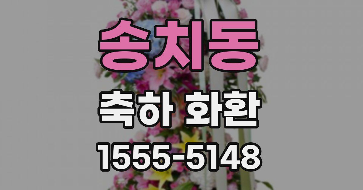 송치동 축하 화환