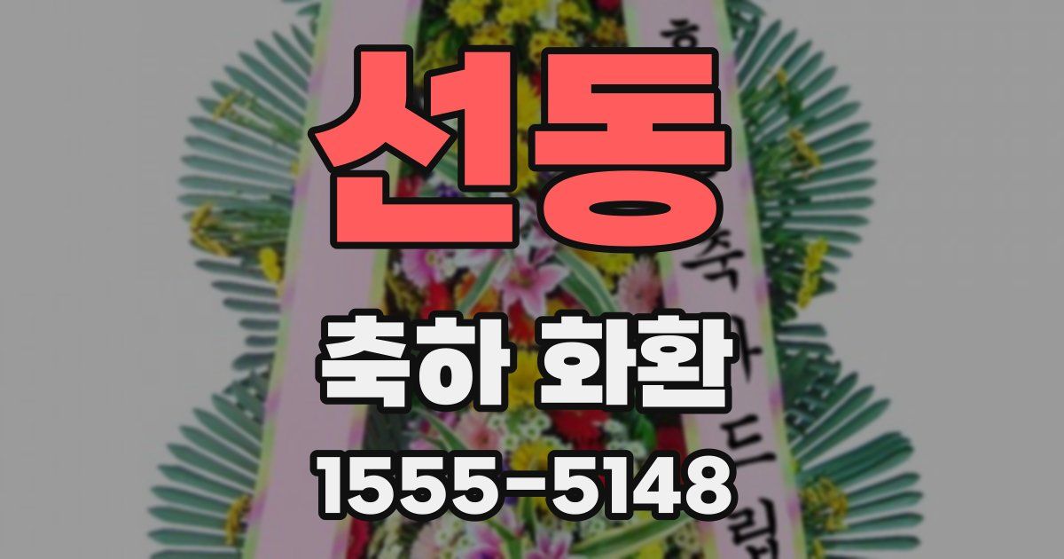 선동 축하 화환