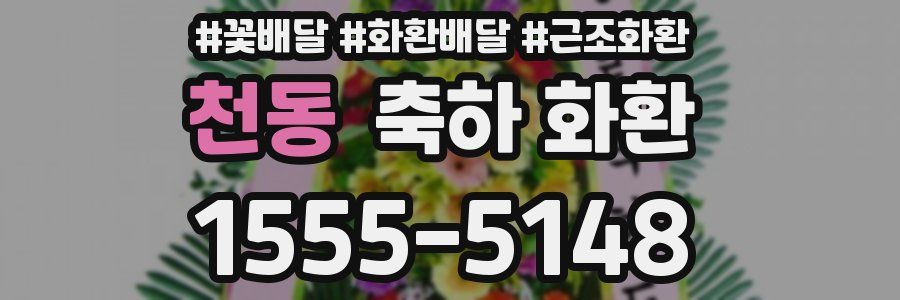 천동 축하 화환