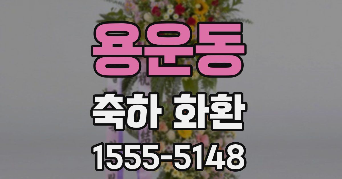 용운동 축하 화환