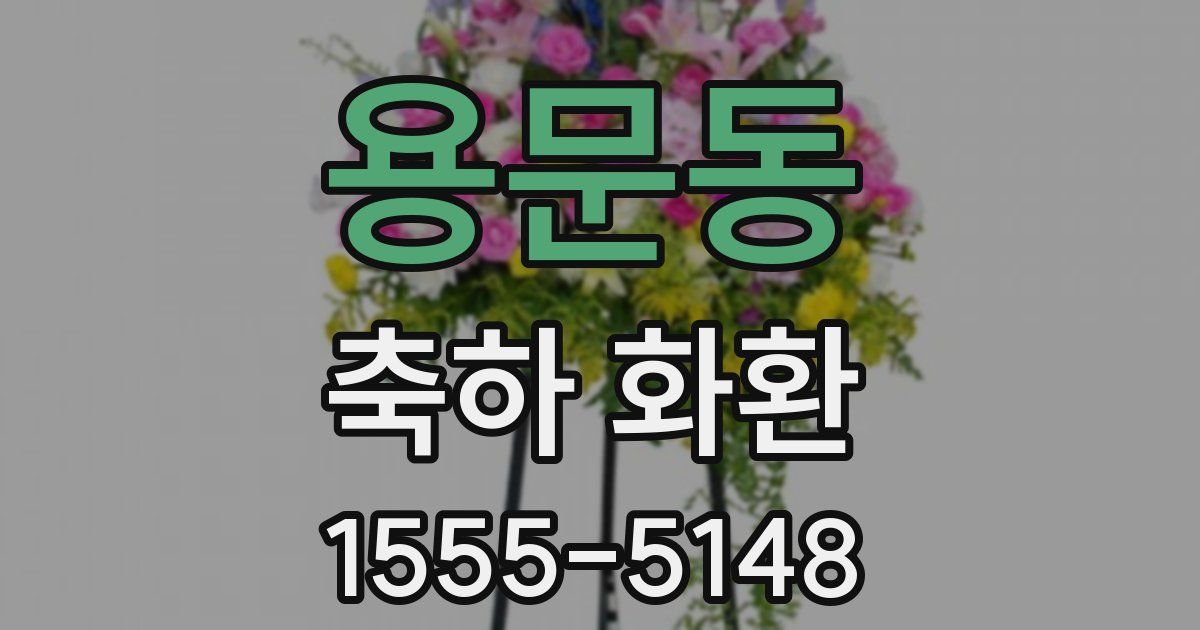 용문동 축하 화환