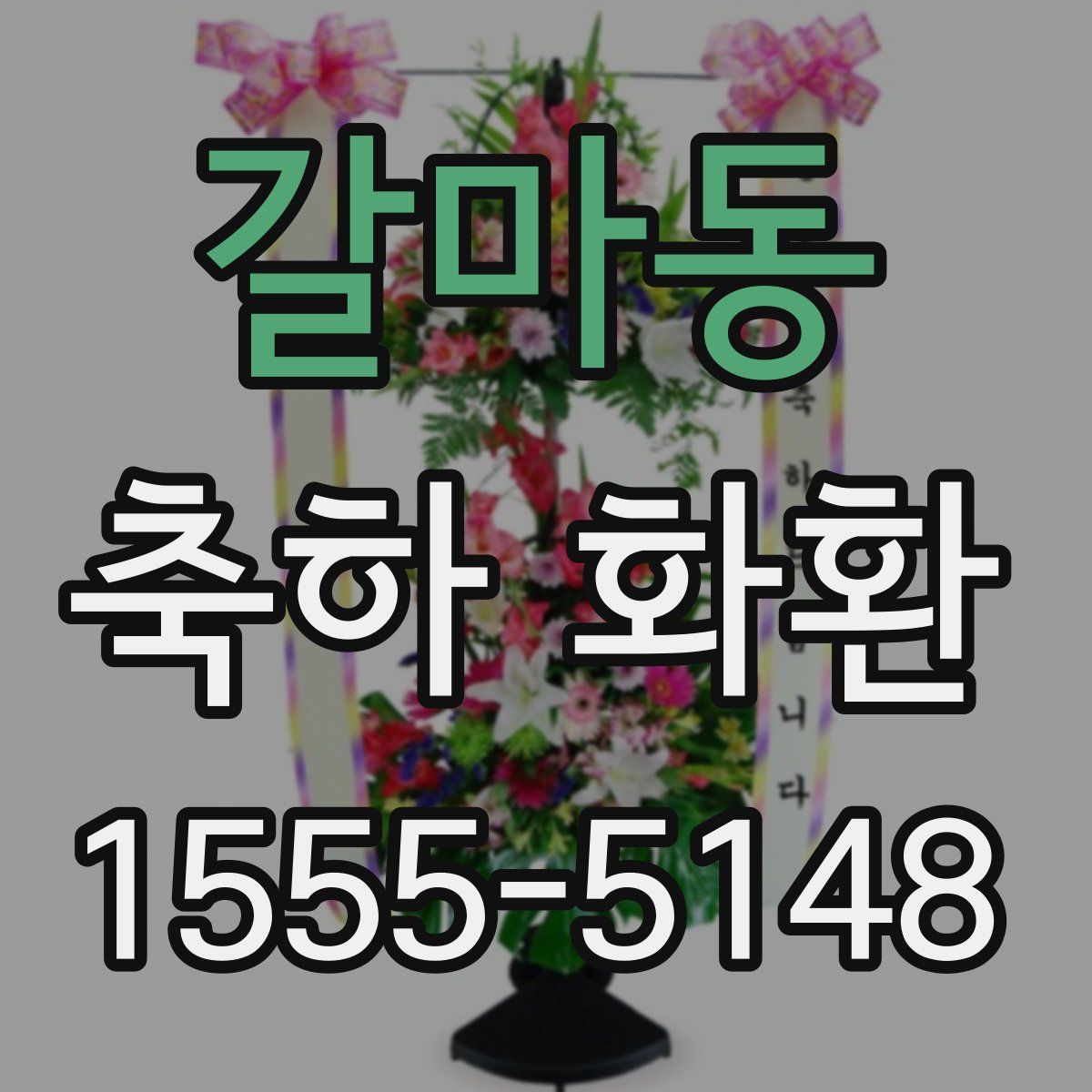 갈마동 축하 화환