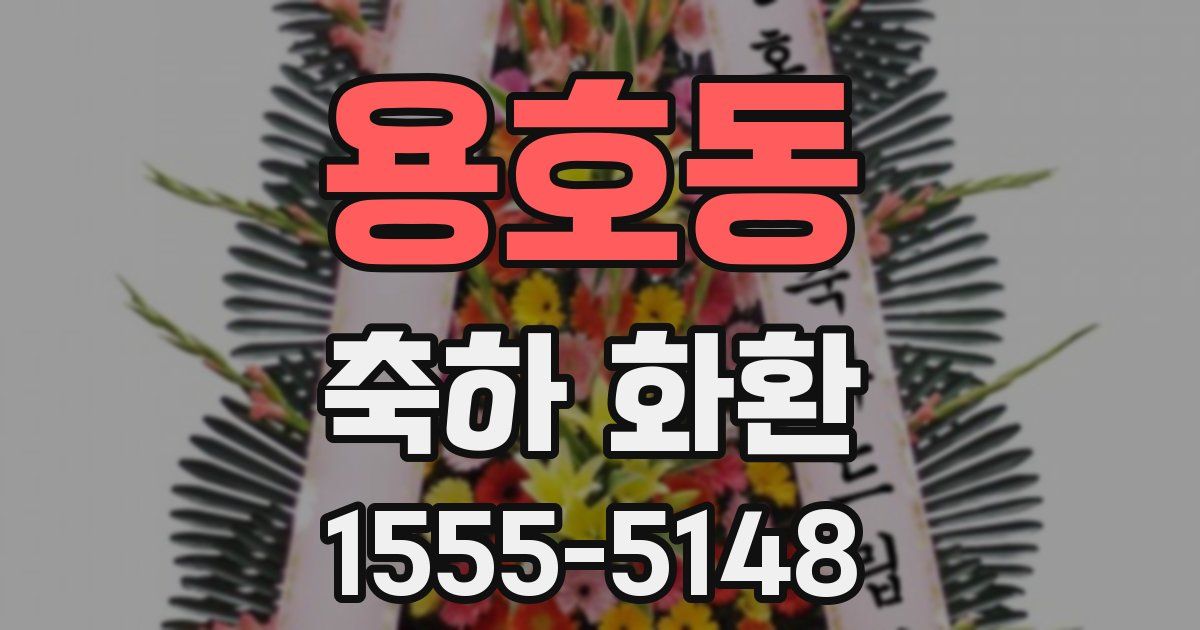 용호동 축하 화환