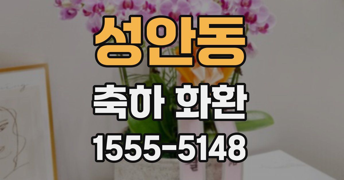 성안동 축하 화환