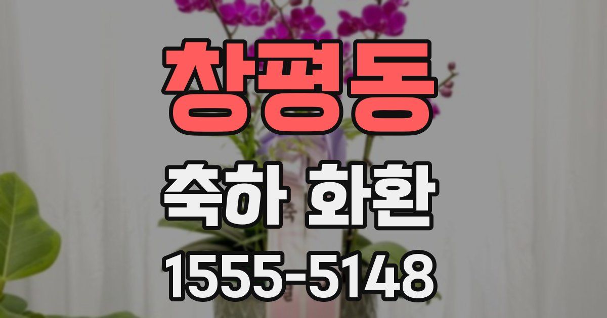 창평동 축하 화환