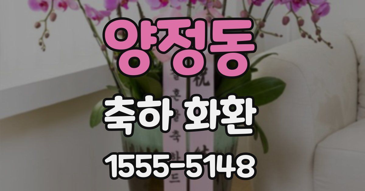 양정동 축하 화환