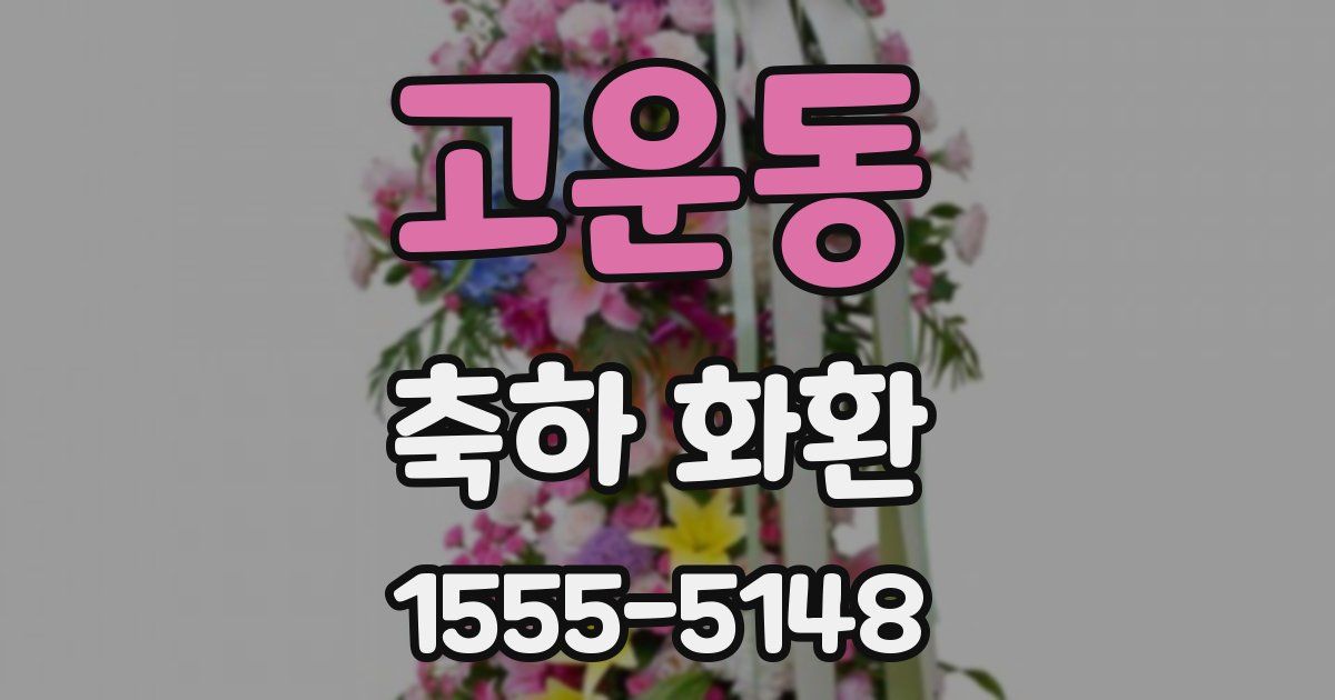 고운동 축하 화환