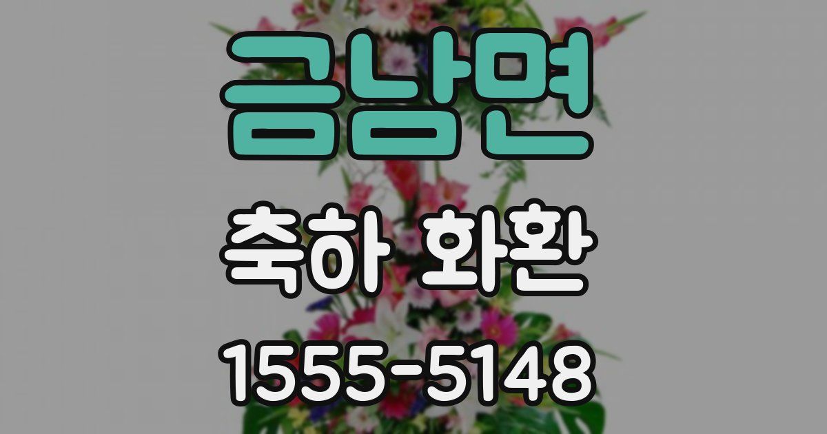 금남면 축하 화환