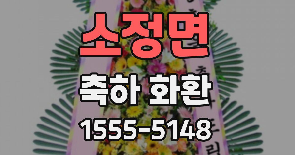 소정면 축하 화환