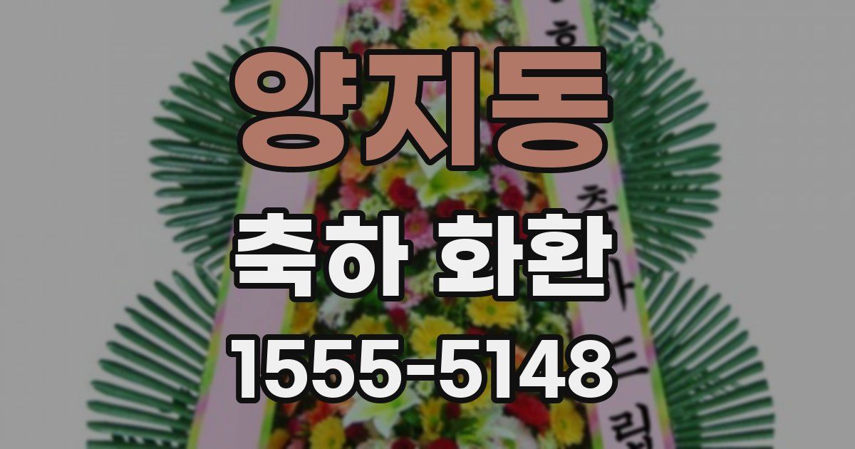 양지동 축하 화환