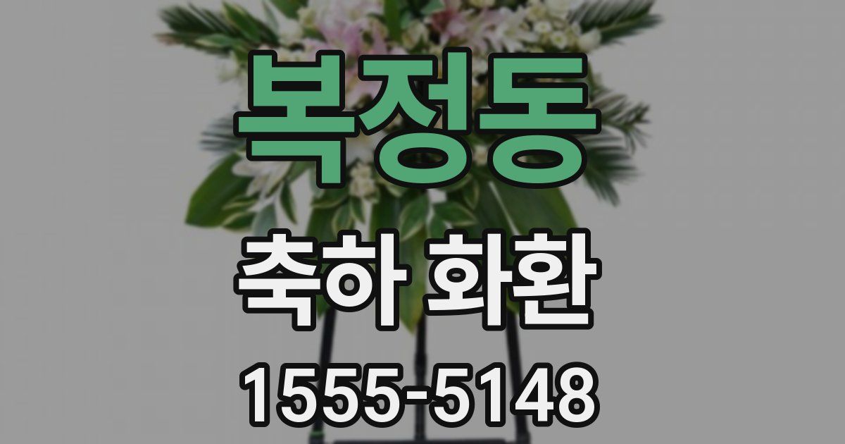 복정동 축하 화환