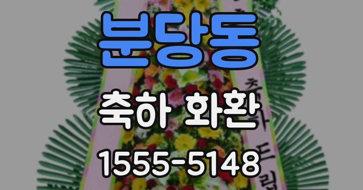 분당동 축하 화환