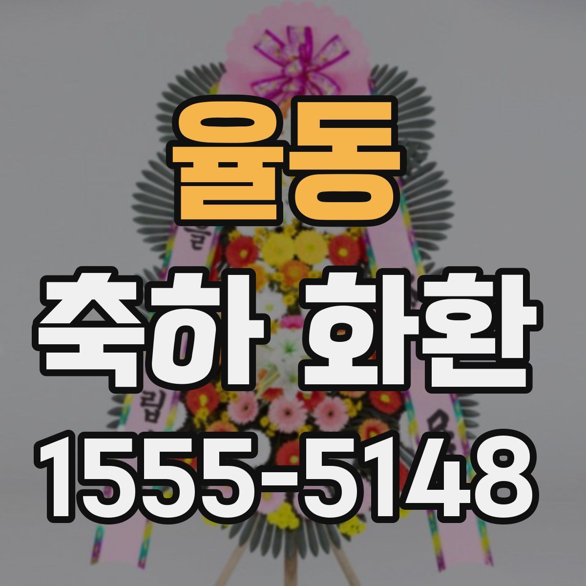 율동 축하 화환