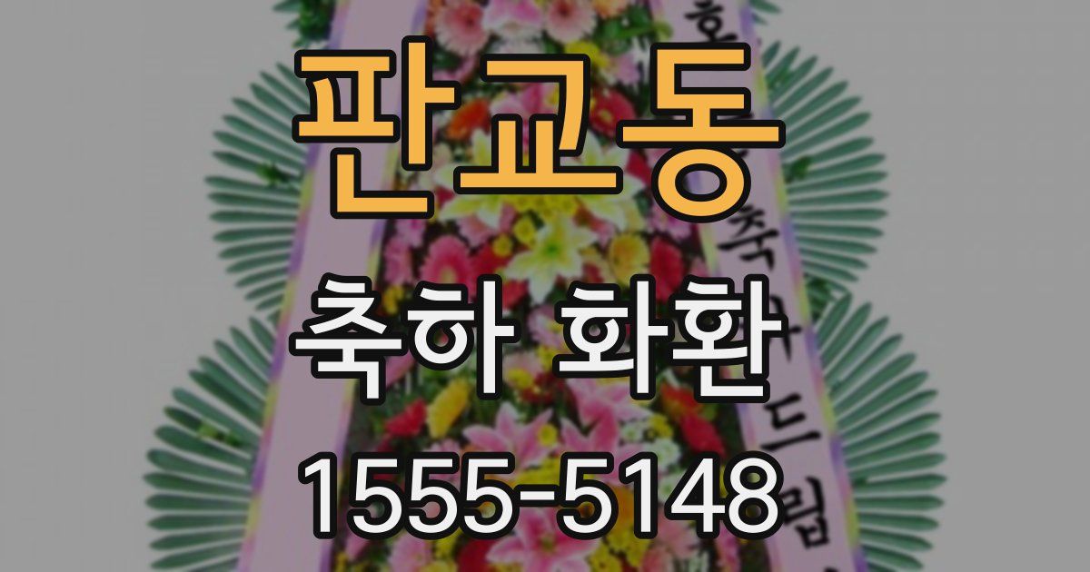 판교동 축하 화환