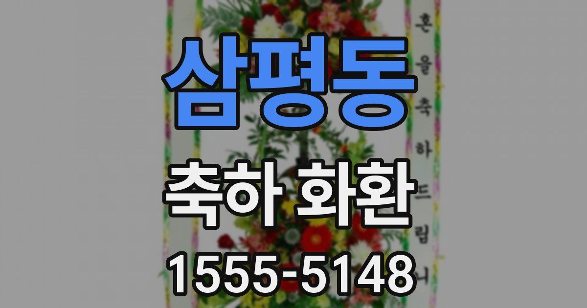 삼평동 축하 화환