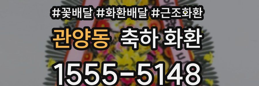 관양동 축하 화환