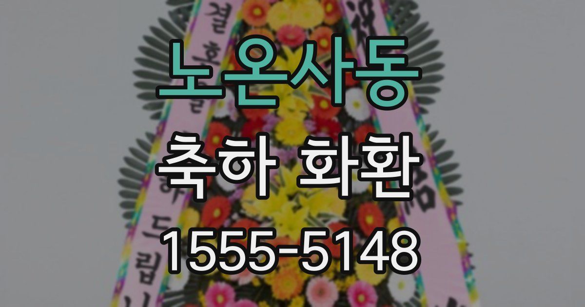 노온사동 축하 화환