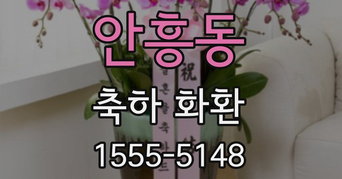 안흥동 축하 화환