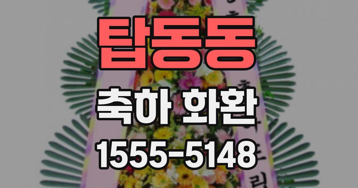 탑동동 축하 화환