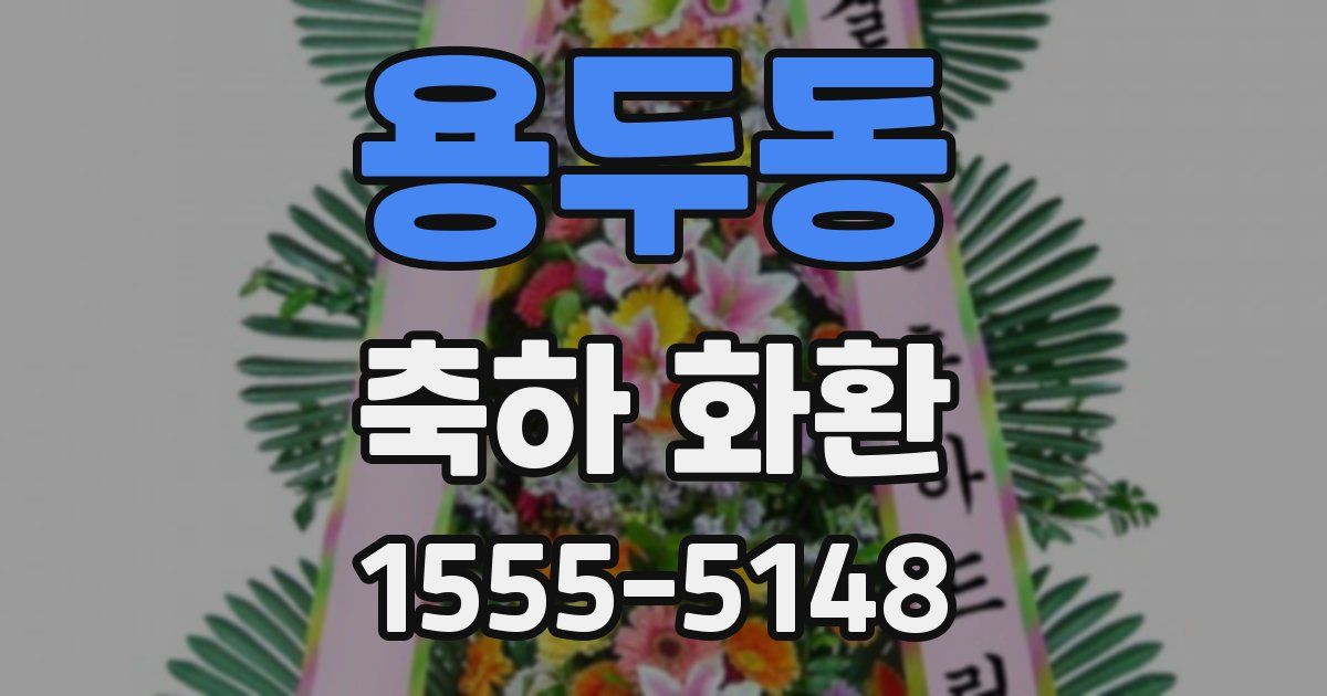 용두동 축하 화환