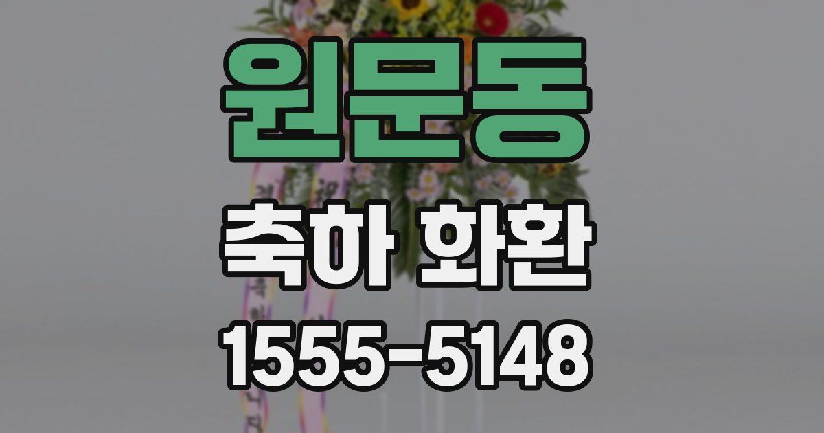 원문동 축하 화환