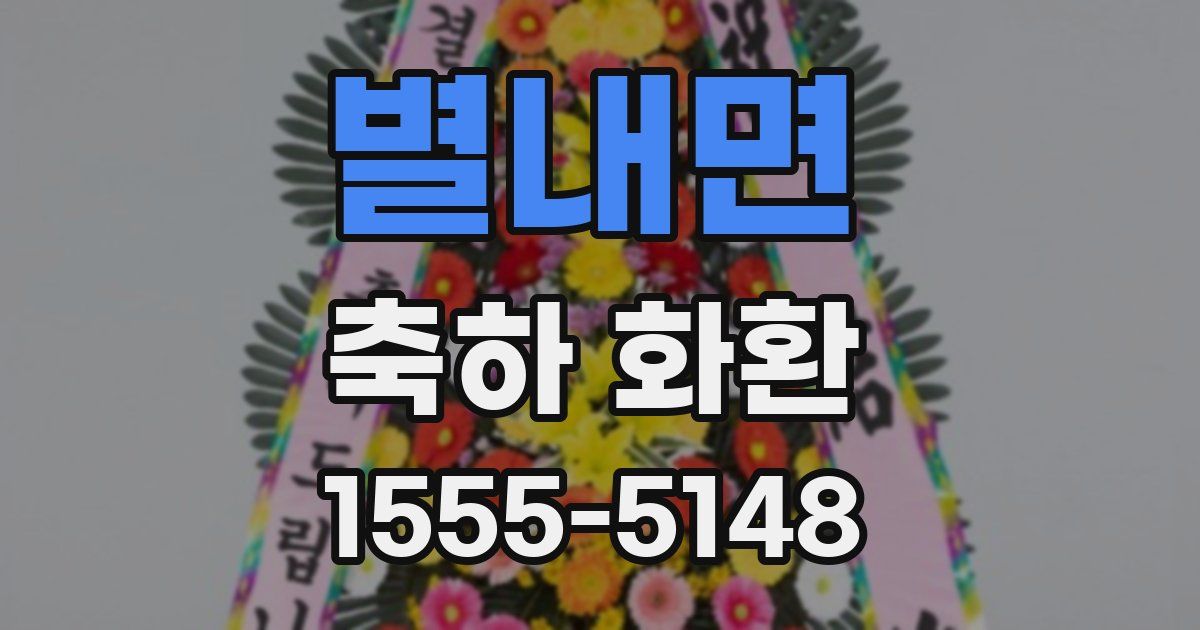 별내면 축하 화환