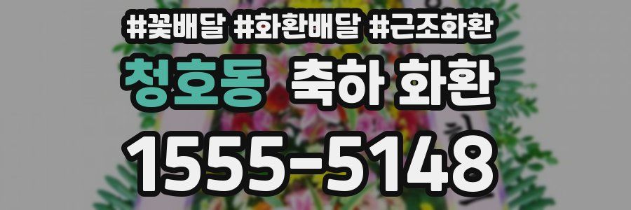 청호동 축하 화환