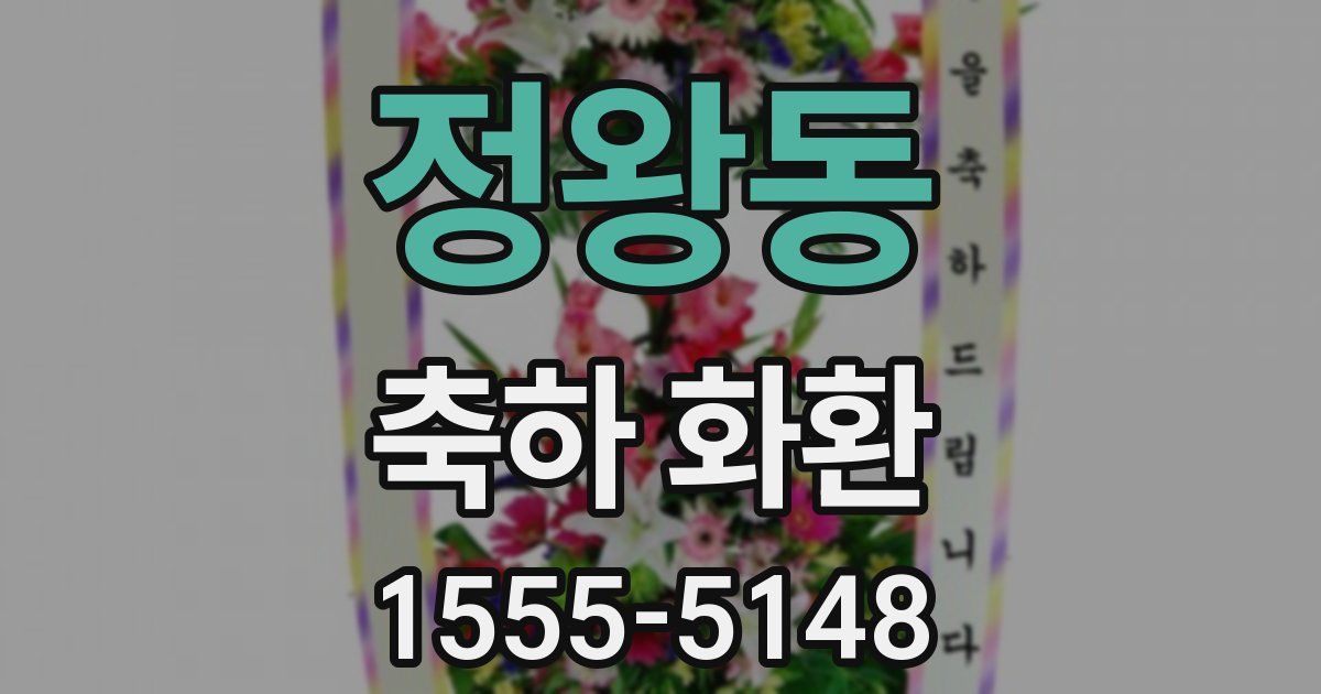 정왕동 축하 화환
