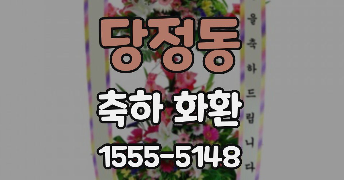 당정동 축하 화환