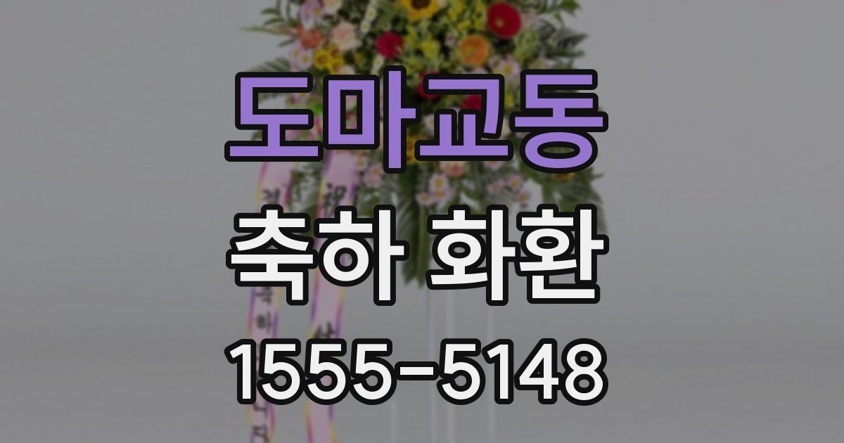 도마교동 축하 화환