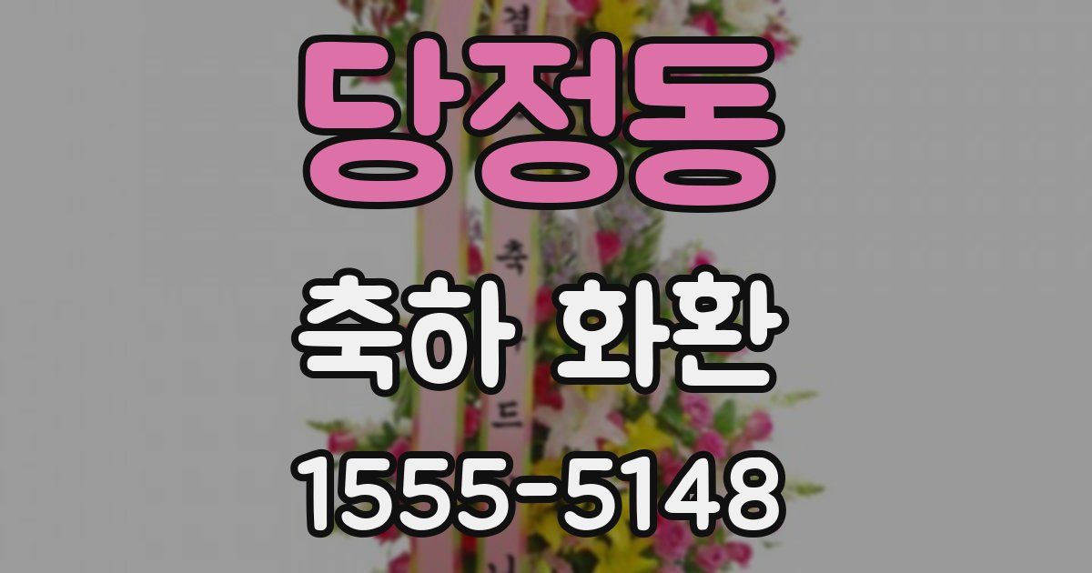당정동 축하 화환