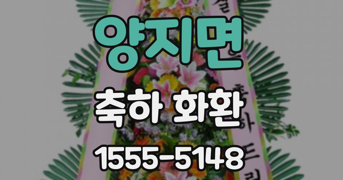 양지면 축하 화환