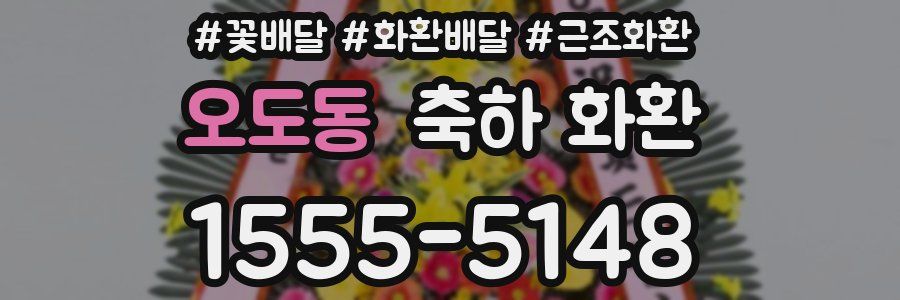 오도동 축하 화환