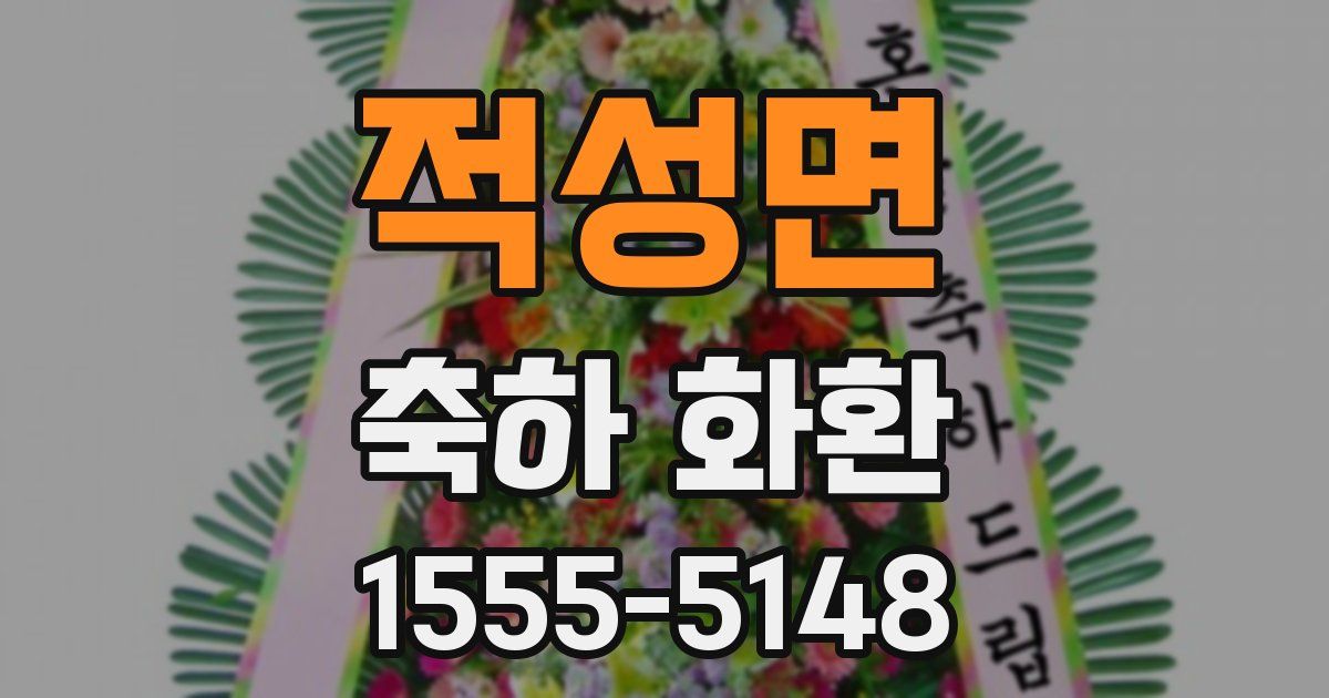 적성면 축하 화환