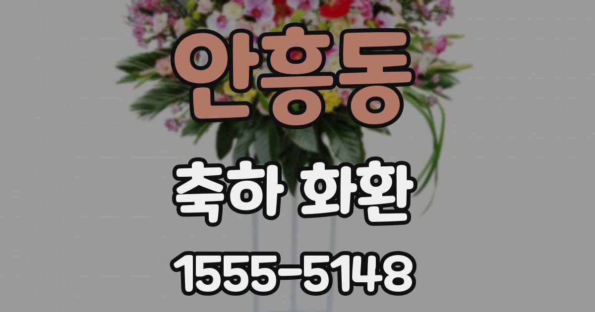 안흥동 축하 화환