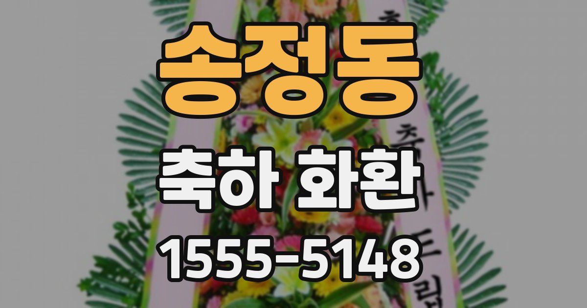 송정동 축하 화환