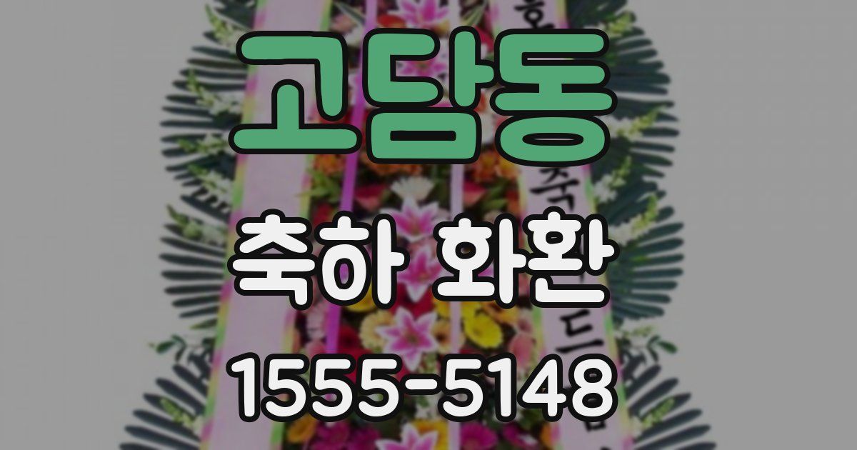 고담동 축하 화환