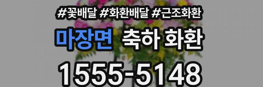 마장면 축하 화환